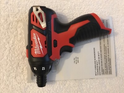 New Milwaukee 2401-20 M12 12V 12 Volt 1/4'' Hex Cordless Screwdriver Li-ion