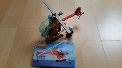 Lego 6531 Feuerwehr-Hubschrauber. Teilweise komplett inkl. Bauanleitung.