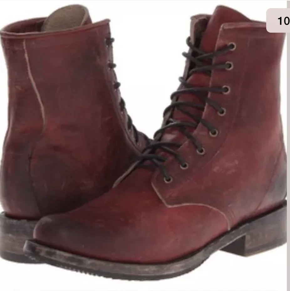 STEVEN CHARLIE DISTRESS COMBAT BOOTS 