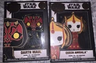 Star Wars Funko Pins. Darth Maul And Queen Amidala