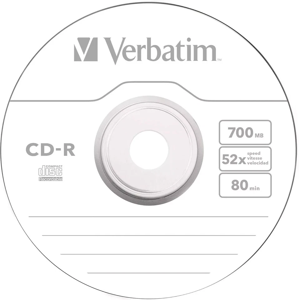 100 Verbatim Blank 43787 CD-R CD Extra Protection 700MB 52x 80Mins Discs - Image 2 of 2
