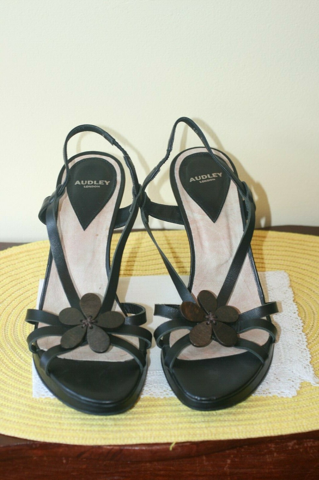 PANTOFOLA D’ORO AUDLEY LONDON SANDALI PLATEAU NERO ORO EU 38 1 2 US: 7 1 2 M MADE IN SPAGNA