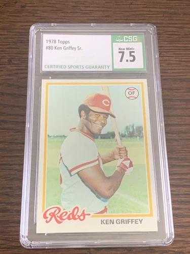 1978 TOPPS KEN GRIFFEY SR #80 CSG 7.5 NEAR MINT+ SHARP CARD!! UNDERGRADED!! REDS