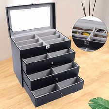 24 Slots Glasses Storage Display Case Organizer Box For Sunglasses Eyeglass Gift