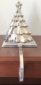 Vintage Christmas Tree Christmas Stocking Holder Mantle Hook India Heavy