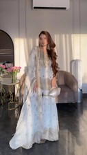 LATEST DESIGNER WHITE CHINNON SILK TOP PALAZZO WITH DUPATTA FOR PARTY