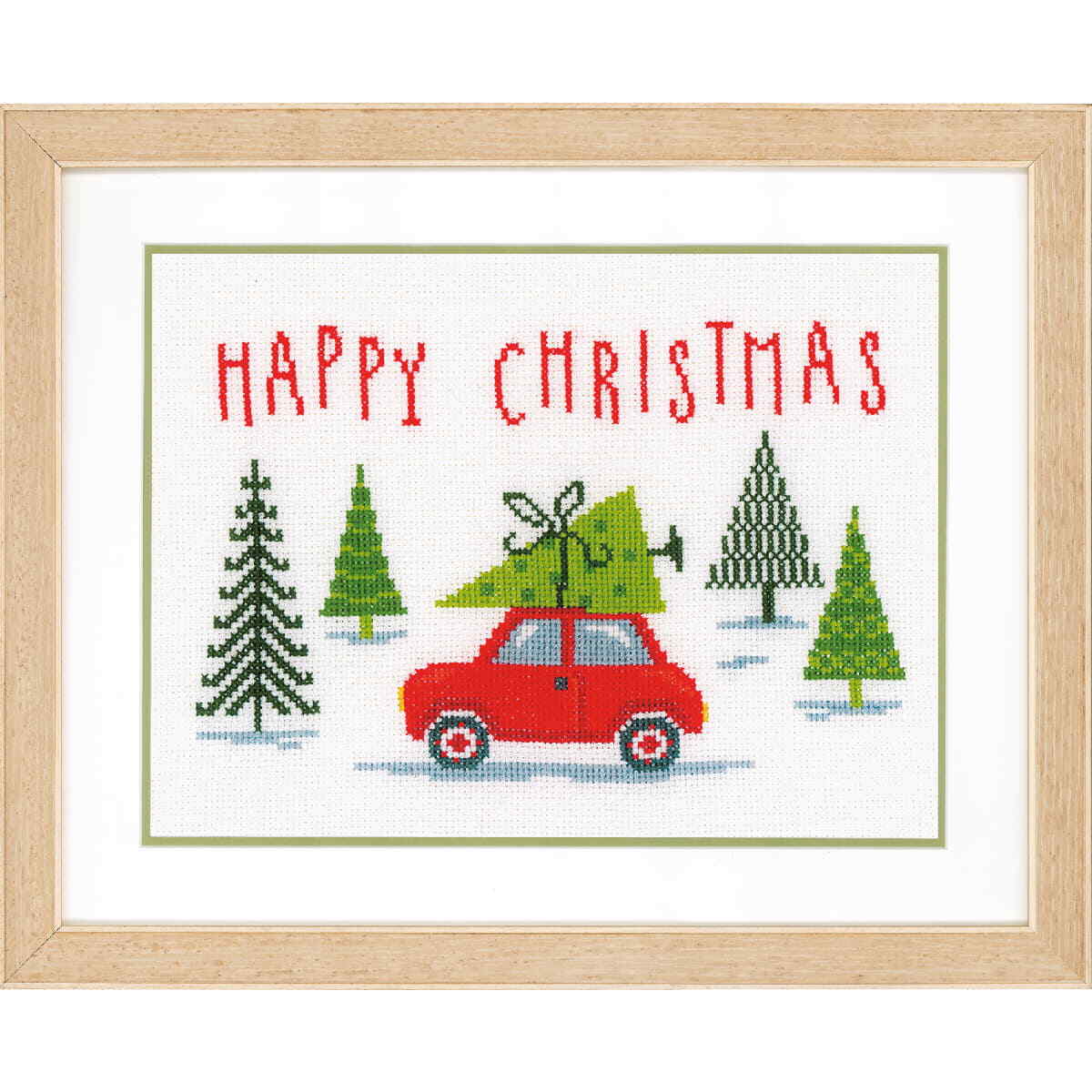 Vervaco counted cross stitch kit ""Hip Christmas"", 25x17cm, DIY