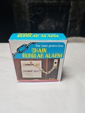 Vintage Battery Operated Self Contained Door Chain Burglar Alarm 300 NIB