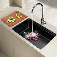 Durable Kitchen Sink Double Basin Stainless Steel Sink Bowl W/ Chopping Board