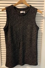 Everlane Lightweight Wool Knit Sleeveless Tank Vest Tunic Black Space dye XS