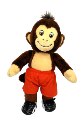 BAB Workshop Monkey Brown Ape Chimp Plush 21''  Stuffed Animal Toy retired Gift