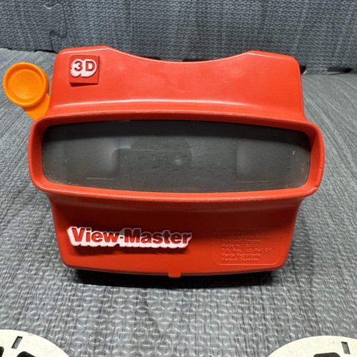 Vintage Red / Orange Viewmaster 3D View-Master Viewer With 2X Sesame Street Reel - Picture 2 of 13