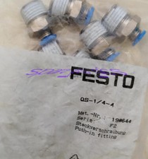 10PCS New FESTO QS-1/4-4 190644 Push-in Fitting
