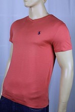Polo Ralph Lauren Red Classic V-Neck Tee T-Shirt Navy Blue Pony NWT