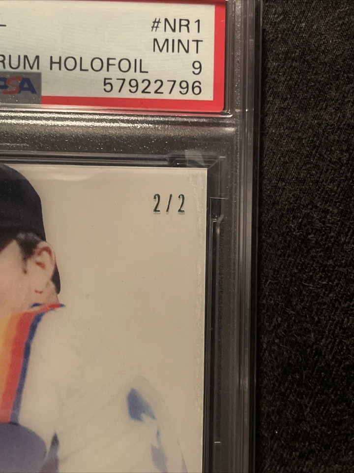 2018 Leaf Pearl Nolan Ryan A.U-GRN.SPECTRUM HOLOFOIL NR1 MNT 9 - Image 3 of 3