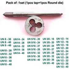 Hand Tap & die set UNC 4 5 6 8 10 12 Unified thread taps Dies 1/4 5/16 3/8 1/2
