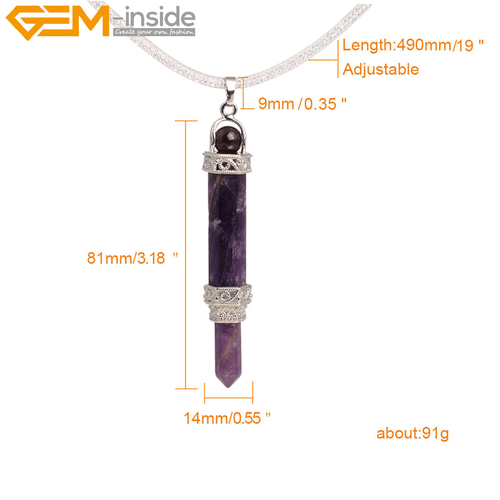 Naturalne kamienie szlachetne Charmsy Biżuteria Uzdrawianie Reiki Energia Wisiorek Naszyjniki 19'' - Zdjęcie 1 z 28