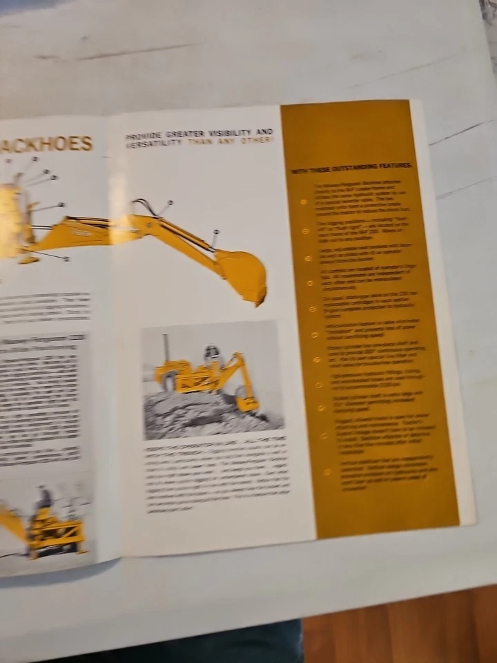 Vintage 1961 Massey Ferguson 185 & 220 Backhoes Dealer Sales Brochure - Image 4 of 4