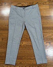 Pinko Pants White Black Made In Italy Women s Size 10