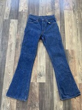 Levi s 646-0217 Flare Bottom Jeans Orange Tab Talon 42 size W27 L31 Vintage