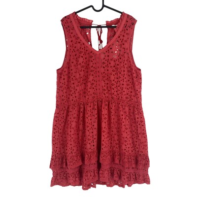 Odd Molly Damen Pink Gerafft Blüte Kleid Größe 2 / , M