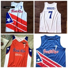 Custom Carlos Arroyo #7 Puerto Rico National Basketball Jersey Print Any Names