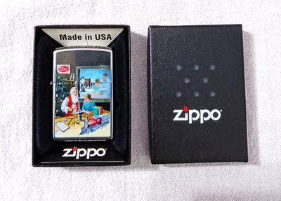 2012 ZIPPO LIGHTER CASE XX KNIFE CHRISTMAS SANTA WORKSHOP UNUSED CORRECT BOX