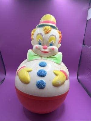 Sanitoy Roly Poly 1977 Classic Baby Clown Toy.