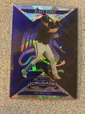 2025 Panini Crusade #91 Blake Burke Crusade Blue Cracked Ice