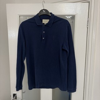 Gucci Polo blu manica lunga Taglia L Uomo