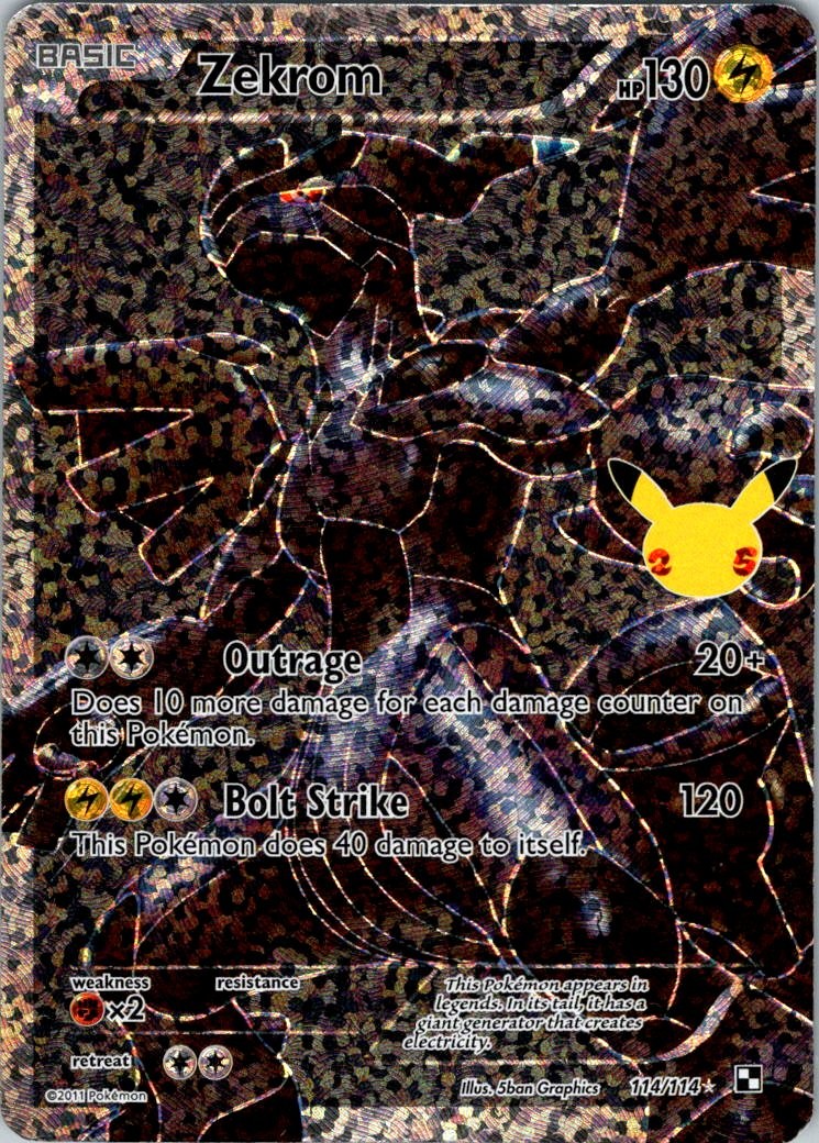 Zekrom Holo Classic Collection Celebrations: Classic Collection 114/114 HP