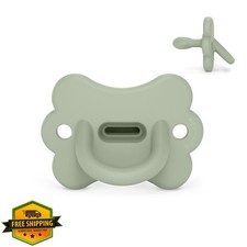 Color Essence Silicone Butterfly Pacifier, 0-6 Mths, Green