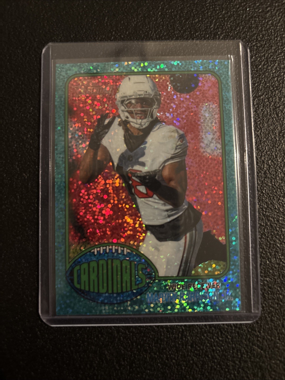 2026 Topps Heritage Football Marvin Harrison Jr Teal Sparkle #43