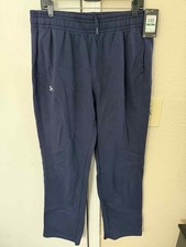 Under Armour Hustle Fleece Pants Women Sz Large Blue Drawstring Loose