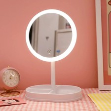 LED Vanity Mirror with Lights 7x12 Inches 3-Color Dimmable Touch Control Port...