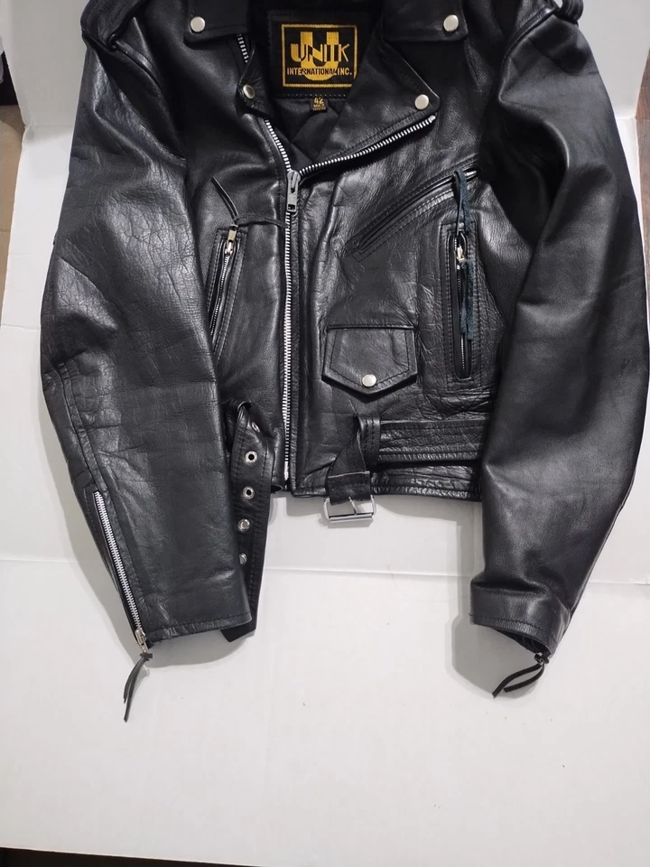 Кожаная мотоциклетная куртка UNIK размер 42 подкладка внутри - Изображение 4 из 4