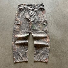 Vintage Scent-Lok Camo Cargo Pants Mens Large Brown Real Tree Hunting Outdoor