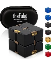 theFube Infinity Cube: Durable Aluminum Fidget Toy for Stress Relief & Focus