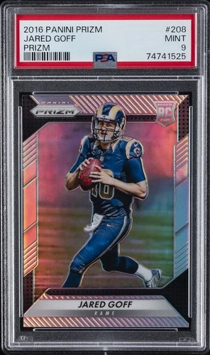 2016 PANINI PRIZM PRIZM #208 JARED GOFF ROOKIE RC PSA 9