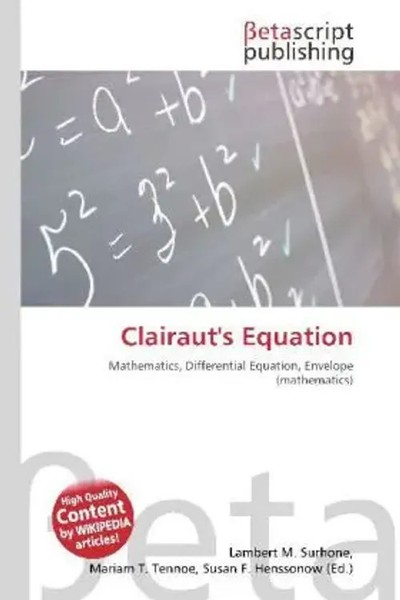 Lambert M. Surhone (U. A.) | Clairaut's Equation | Taschenbuch | Englisch (2026)-image