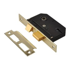 Image of Union ES-SL Essentials 3 Lever Mortice Sashlock Polished Brass 65mm 2.5in Visi