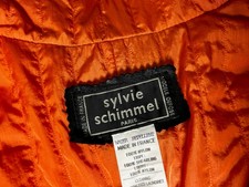 Veste Cuir Agneau Sylvie Schimmel - Capuche Florale Découpée Laser - Taille 48/US14 - Occasion Très Bon état