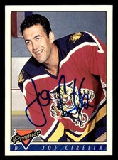 1993 Topps Premier Hockey #41 Joe Cirella Signed Autograph (no COA)