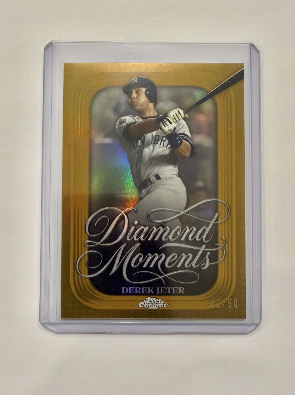 DEREK JETER Gold Refractor /50 2026 Topps Chrome Diamond Moments DM-39