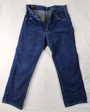 Vtg 60s Lee Riders Dark Wash Sanforized Union Made Denim Jeans Size 33 Talon