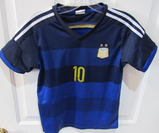 2014 Lionel Messi # 10 Argentina National Team Soccer Futbol Jersey Boy's medium