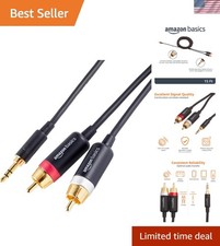 3.5mm Aux to 2 RCA Audio Cable for Amplifiers, Active Speakers, Smartphones, ...