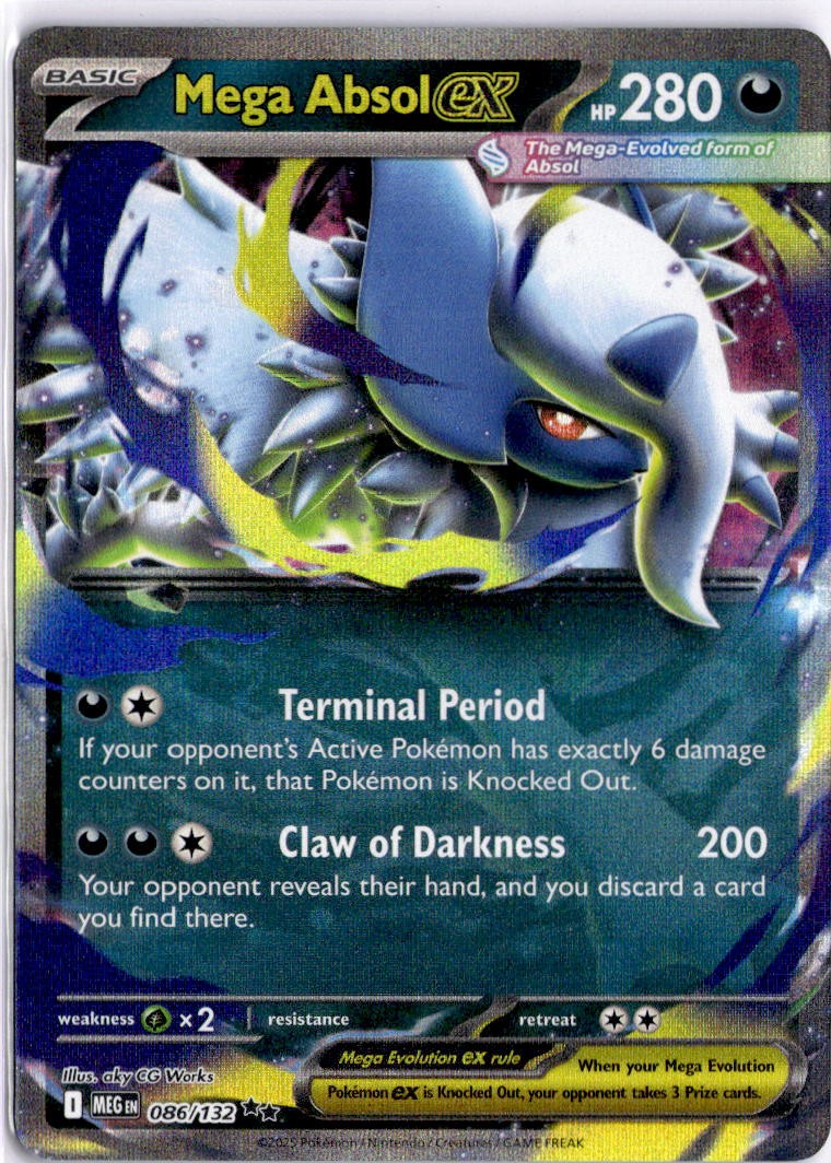 Mega Absol ex - Double Rare ME01: Mega Evolution 086/132 NM