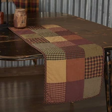 VHC Brands Heritage Farms Quilted Runner 13x36 Primitive Country Patchwork