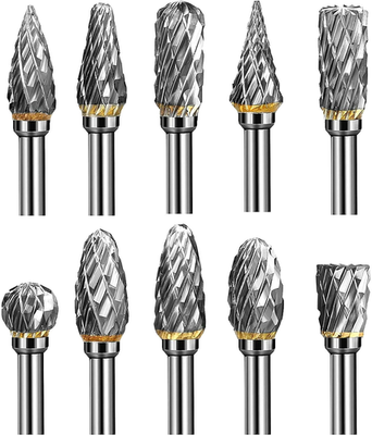 #ad #ad Tungsten Carbide Rotary Burr Bit Set 1 8quot; Cutting Carving Burrs for Dremel Tool $9.69